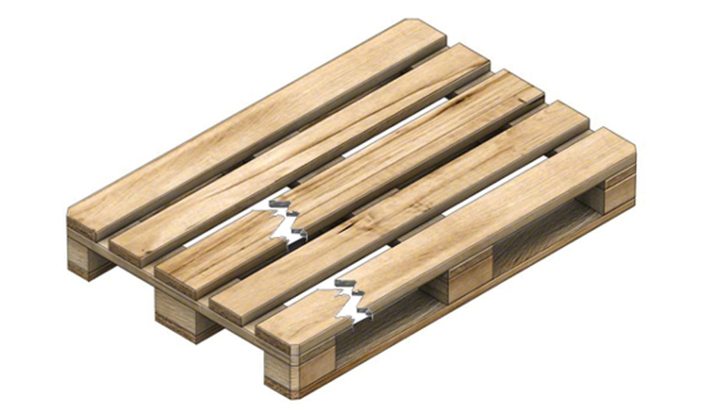 Os paletes de madeira podem se quebrar com maior facilidade do que os paletes de plástico