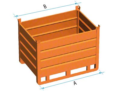 Contentores metálicos com base
