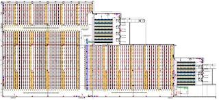 Sistema Pallet Shuttle semiautomático no grande centro logístico da Alainé