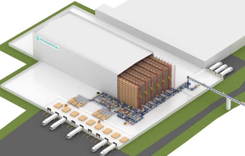 O armazém automático autoportante da Intersurgical na Lituânia