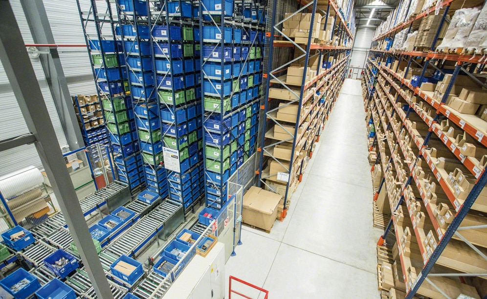 Um eficiente armazém automático miniload para a empresa Diager