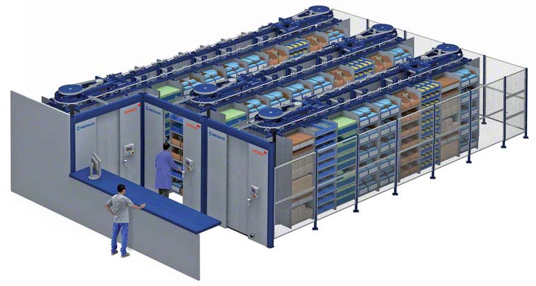 Armazéns verticais e carrosséis horizontais - Mecalux.com.br