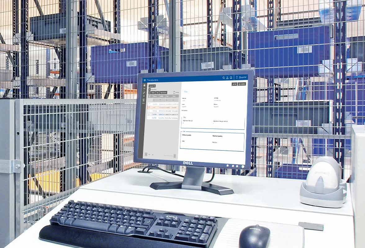 Exibição do software Labor Management System para armazéns