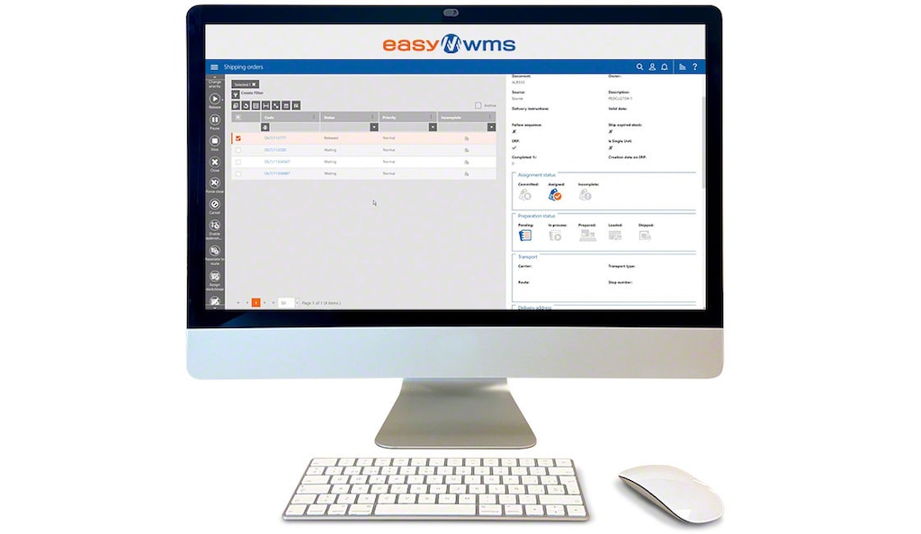 Um software de gerenciamento de armazém na nuvem como o Easy WMS facilita operações como a preparação ou expedição de pedidos