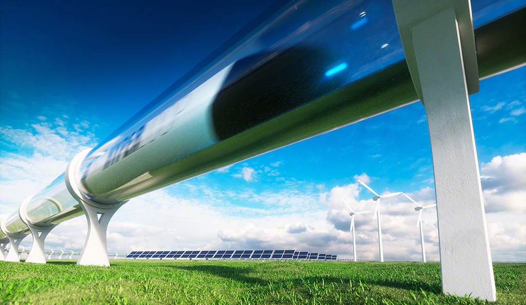 O hyperloop pode se consolidar como uma alternativa de baixo custo energético para movimentações logísticas de longa distância