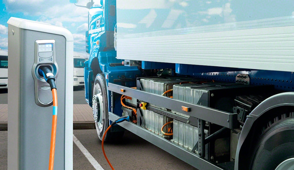 A utilização de modos de transporte sustentáveis como caminhões elétricos favorece a logística ecológica