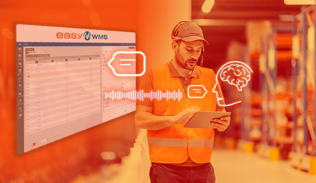 O voice-directed warehousing processa as respostas com inteligência artificial