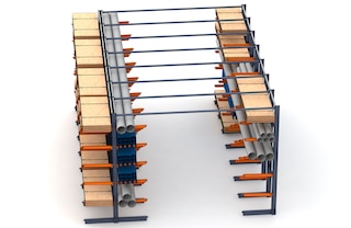 Os travamentos superiores são perfis horizontais que reforçam a estabilidade da estrutura cantilever