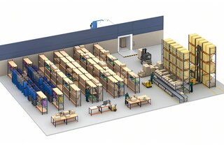 O mini porta palete é utilizado com frequência no setor do e-commerce