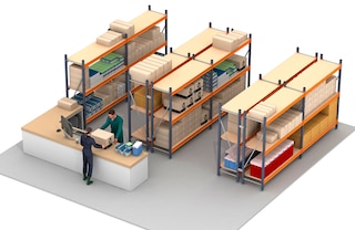O mini porta pallet é muito prático para expor e armazenar produtos em diferentes tipos de lojas