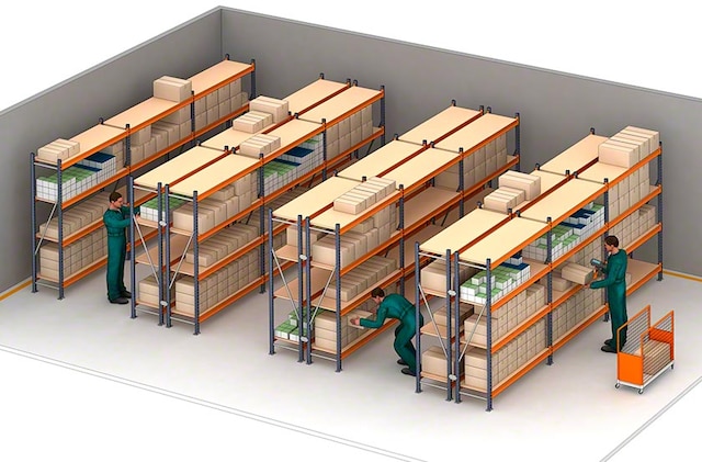 O mini porta pallet é um sistema de armazenagem para produtos de médio e grande peso