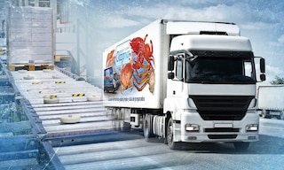 Clazamar: transporte automático em um mezanino com produtos congelados Clazamar: transporte automático em um mezanino com produtos congelados