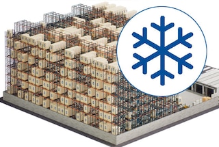 O sistema pallet shuttle reduz custos energéticos em armazéns refrigerados e congelados