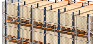 As telas de proteção evitam a queda das cargas