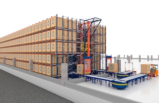 O Pallet Shuttle automático também é indicado para instalações de pouca altura