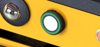 Os detectores de paletes identificam a posição do último palete depositado no canal