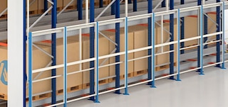 Fechamentos de segurança em estantes Pallet Shuttle