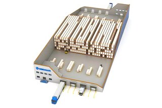 Pallet Shuttle com dois corredores de acesso