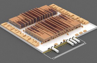 Com o sistema Pallet Shuttle é possível configurar canais de armazenamento de grande profundidade