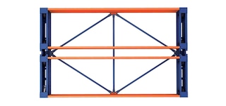 Os travamentos reforçam a rigidez longitudinal das bases móveis dos porta-paletes Movirack