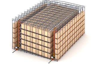 Os porta-paletes dinâmicos podem sustentar a estrutura do edifício em armazéns autoportantes