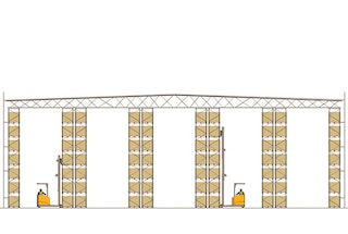 Armazéns autoportantes com porta pallets