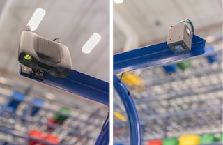 A câmera do sistema de visão permite capturar uma imagem do conteúdo da caixa.